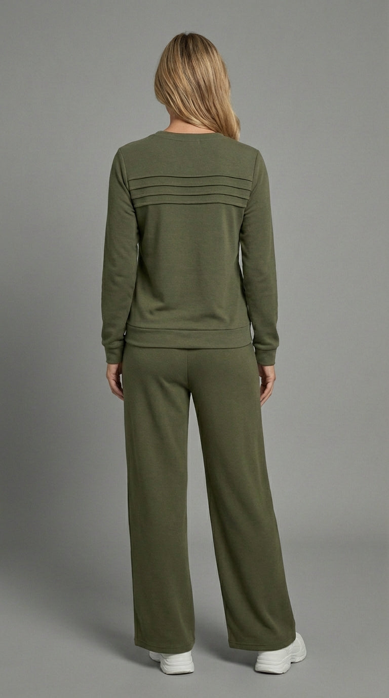 Serene Lounge-Set – Weiches Oberteil & Hose mit Kordelzug