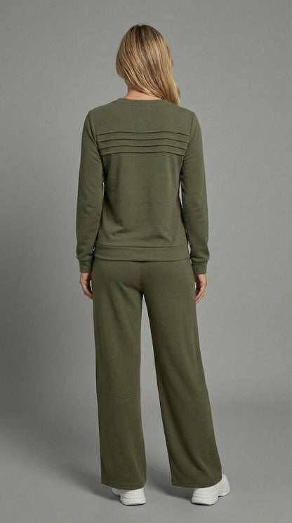 Serene Lounge-Set – Weiches Oberteil & Hose mit Kordelzug