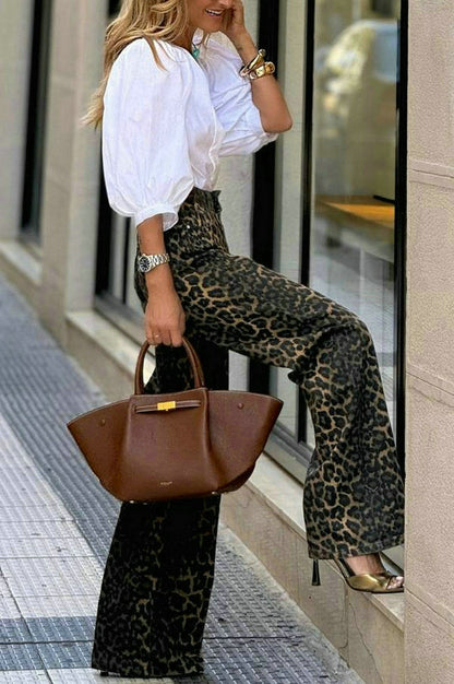 Bluse Und Hose Im Leopardenmuster Set