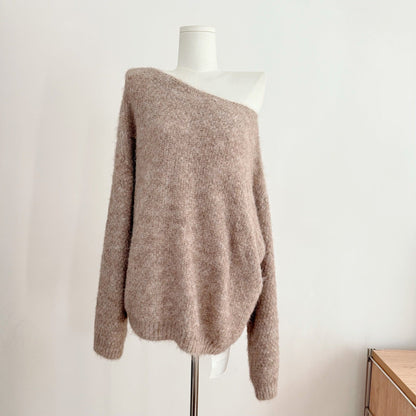 Facerya schulterfreier Oversize-Pullover