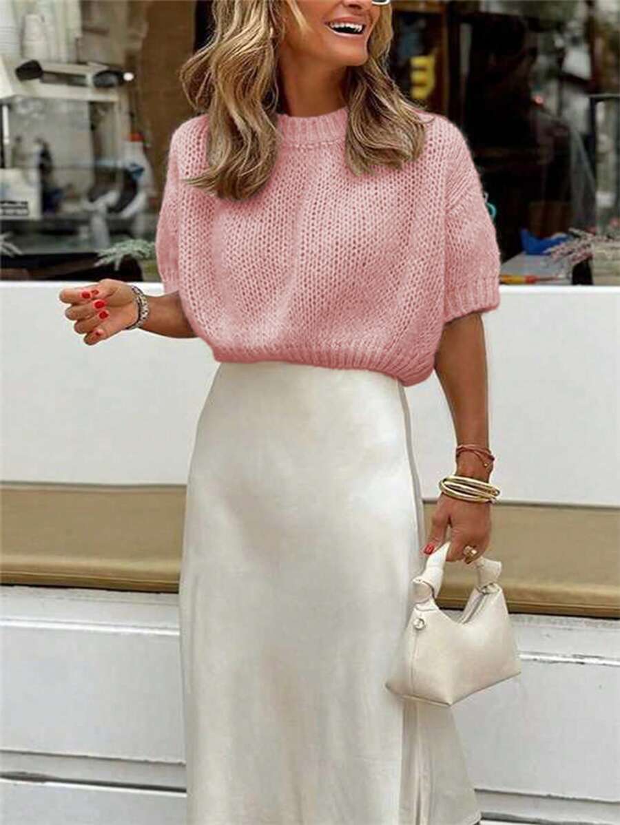 Facerya Rundhals-Strickpullover