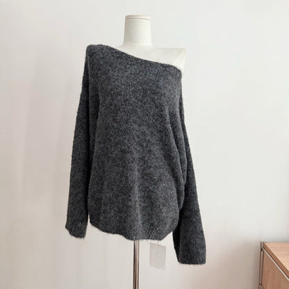 Facerya schulterfreier Oversize-Pullover