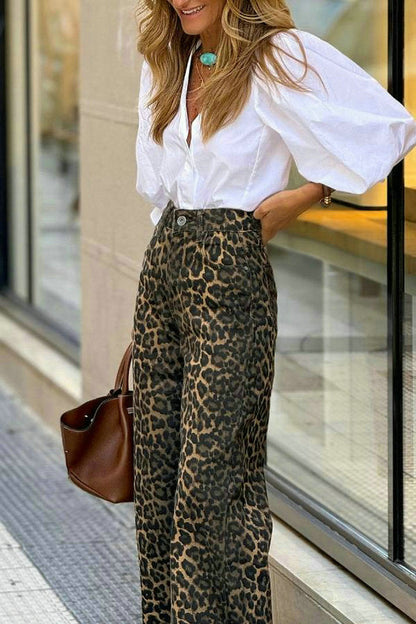 Bluse Und Hose Im Leopardenmuster Set