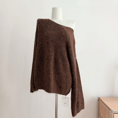 Facerya schulterfreier Oversize-Pullover