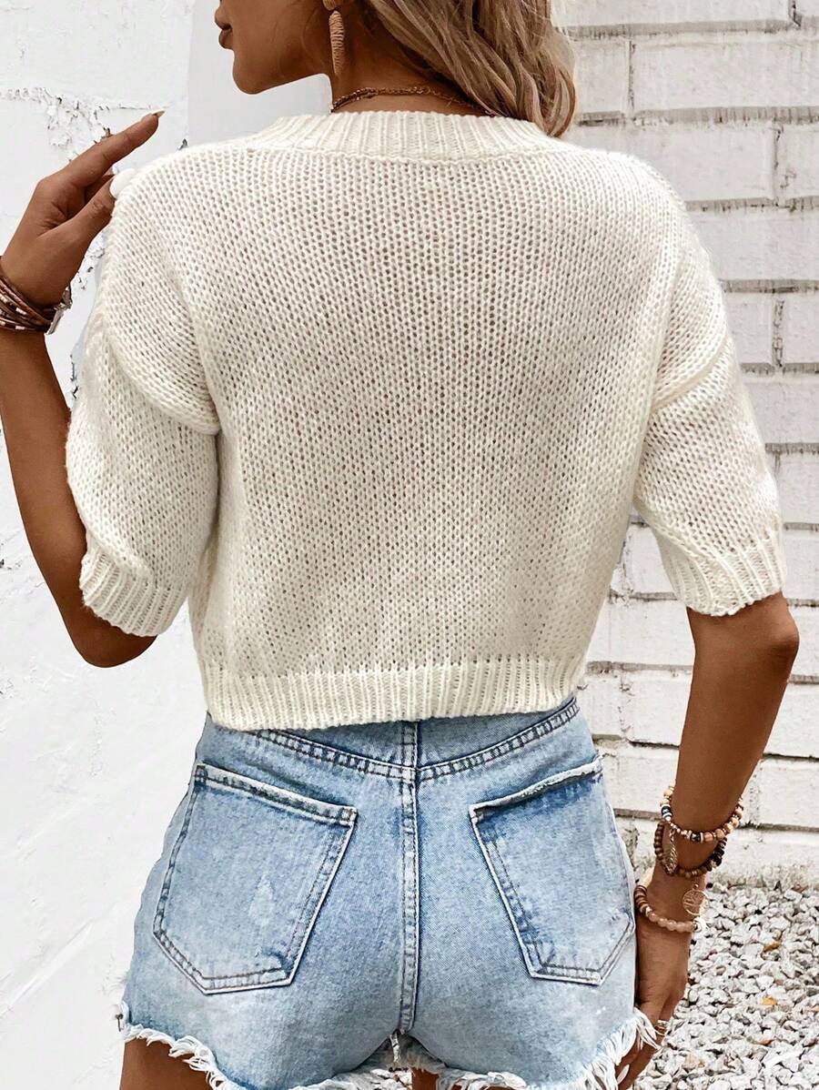 Facerya Rundhals-Strickpullover