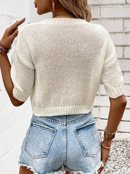 Facerya Rundhals-Strickpullover