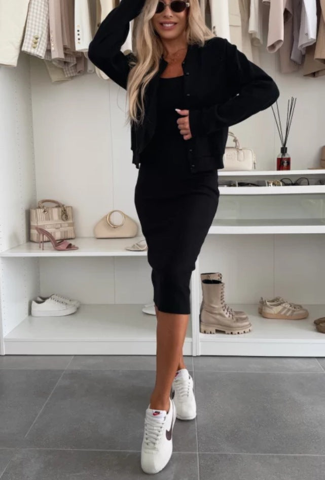Facerya Slip-Kleid und Jacken-Set